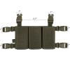 Tactical Triple Mag Pouch,Placard 5.56 Magazine Panel with Insert Set Clip Holder with Hook Backing and Female QASM Buckles. (Ranger Green) view 2