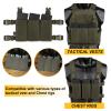 Tactical Triple Mag Pouch,Placard 5.56 Magazine Panel with Insert Set Clip Holder with Hook Backing and Female QASM Buckles. (Ranger Green) view 4