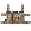 Tactical Triple Mag Pouch,Placard 5.56 Magazine Panel with Insert Set Clip Holder with Hook Backing and Female QASM Buckles. (MC) view 1