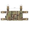 Tactical Triple Mag Pouch,Placard 5.56 Magazine Panel with Insert Set Clip Holder with Hook Backing and Female QASM Buckles. (MC) view 2