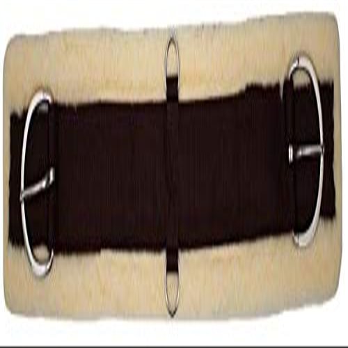 SHOWMEN CRAFT Showman Maize Fleece Super Girth, D Rings, Stainless Steel (Black),(28-36)