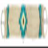 SHOWMEN CRAFT Showman Wool Blend String Girth | D Rings | Brown & Teal Aztec Design view 1