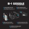 Bern B-1 Large Fit White Snow Goggles for Men and Women - Magnetic Change Dual Zeiss Sunny and Cloudy Lens with Ski Goggle Bag - White Ski Goggle - Anti Fog Goggle - Scratch Resistant Snowboard Goggle view 3