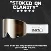 Bern B-1 Large Fit White Snow Goggles for Men and Women - Magnetic Change Dual Zeiss Sunny and Cloudy Lens with Ski Goggle Bag - White Ski Goggle - Anti Fog Goggle - Scratch Resistant Snowboard Goggle view 4