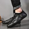 Men's Loafers & Slip-ons Leather Casual Dress Handmade Slip-on Ons Men's Driving Comfort Fashion Boat (Color : Black, Size : 7.5) view 4