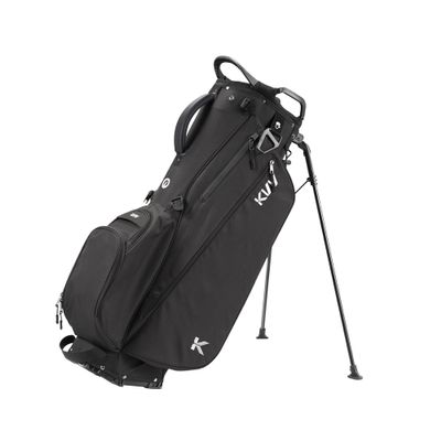 KVV Lightweight Golf Stand Bag with 7 Way Full-Length Dividers, 5 Zippered Pockets, Automatically Adjustable Dual StrapsElegant Design(Black)
