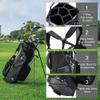 KVV Lightweight Golf Stand Bag with 7 Way Full-Length Dividers, 5 Zippered Pockets, Automatically Adjustable Dual StrapsElegant Design(Black) view 3