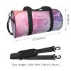 Casual Large Capacity Round Colorful Marble Pastel Pink Blue Purple Duffel Bag, Sports Training Round Bag, Cylinder Bag view 4