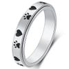 AmorArtSky Spinner Ring for Anxiety Relief Fidget:Puppy Pet Lovers Paw Print Anxiety Ring for Women, Titanium Stainless Steel Spinner Ring,Love Dog Cat Claw Ring Pet Loving Friend Families Gifts view 1