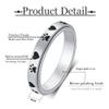 AmorArtSky Spinner Ring for Anxiety Relief Fidget:Puppy Pet Lovers Paw Print Anxiety Ring for Women, Titanium Stainless Steel Spinner Ring,Love Dog Cat Claw Ring Pet Loving Friend Families Gifts view 2