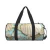 Casual Large Capacity Round Ocean Sea Beach Seashells Starfish Blue Duffel Bag, Sports Training Round Bag, Cylinder Bag view 2