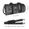 Casual Large Capacity Round New York Duffel Bag, Sports Training Round Bag, Cylinder Bag view 4