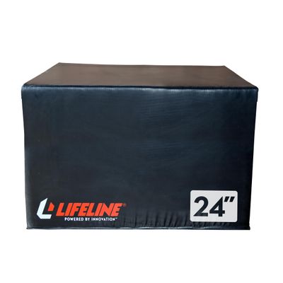 Lifeline Fitness Foam Plyo Box - Durable Plyometric Jump Box with Vinyl Cover and Handles for Cross Training, HIIT, Exercise Equipment - Multiple Heights Available