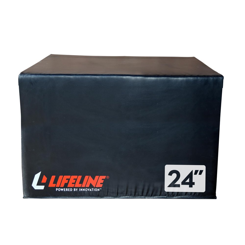 Lifeline Fitness Foam Plyo Box - Durable Plyometric Jump Box with Vinyl Cover and Handles for Cross Training, HIIT, Exercise Equipment - Multiple Heights Available