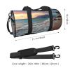 Casual Large Capacity Round Beach Maui Hawaii Sunset Sea Waves Clouds Duffel Bag, Sports Training Round Bag, Cylinder Bag view 4