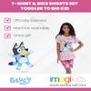 Bluey Bingo Toddler Girls T-Shirt and Bike Shorts Outfit Set Pink 4T view 2