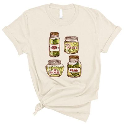 Vintage Pickle Jars Shirt Unisex 3X-Large Natural