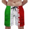 Roman Colosseum Italian Flag Mens Swim Trunks Quick Dry Swim Shorts Bathing Suit Beach Swim Board Shorts with Pockets 3XL view 1