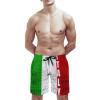 Roman Colosseum Italian Flag Mens Swim Trunks Quick Dry Swim Shorts Bathing Suit Beach Swim Board Shorts with Pockets 3XL view 2