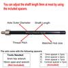 Bike Trailer Hitch Thru Axle Adapter 12mm Thru Axle with 1.0/1.5/1.75 Thread Pitch Shaft Length 167~185mm (M12-1.0-167mm) view 3
