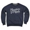 Campus Lab Montana State University Bobcats Distressed Spirit Phrase Unisex Adult Slim Fit Crewneck Sweatshirt, Navy Heather, Medium view 1