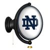 The Fan-Brand Notre Dame Fighting Irish Oval Rotating Lighted Wall Sign, White/Irish Blue Trim - Team Bar Sign Dcor: Home, Dorm, Garage, Office, Fan Cave view 1