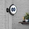 The Fan-Brand Notre Dame Fighting Irish Oval Rotating Lighted Wall Sign, White/Irish Blue Trim - Team Bar Sign Dcor: Home, Dorm, Garage, Office, Fan Cave view 4
