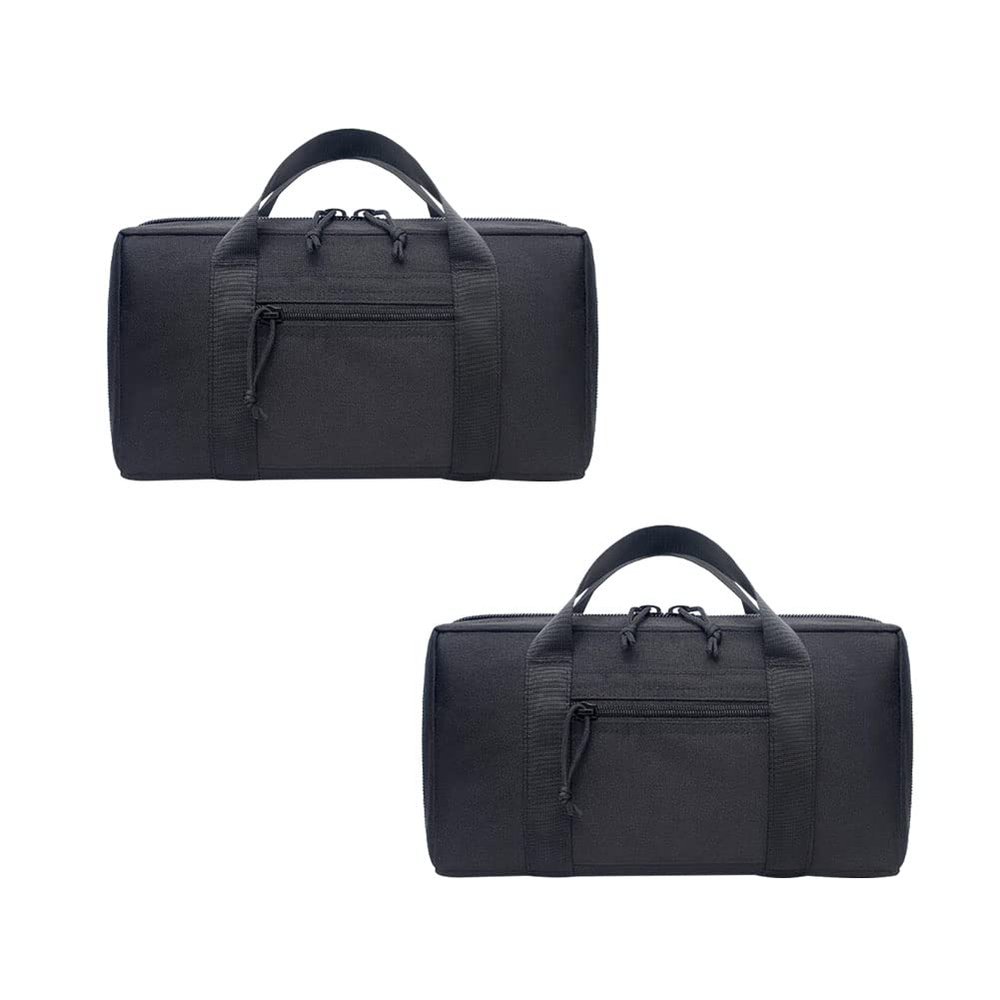Magik 1-2 Pack Hunt Shoot Range Gun Magazine Carry Pouch Tactical Pistol Case Bag (Black, 2 Pack)