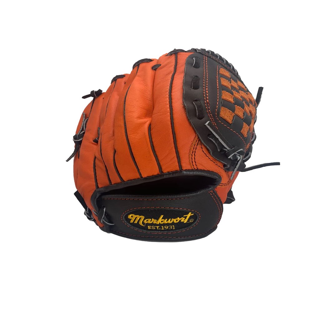 Markwort Youth Baseball Glove 11" Right Hand Throw, Orange, Black