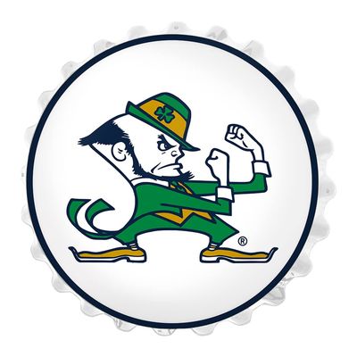 The Fan-Brand Notre Dame Fighting Irish Bottle Cap Wall Sign, Mascot - Team Bar Sign Dcor: Home, Dorm, Garage, Office, Fan Cave