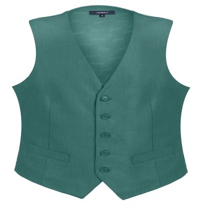 Gioberti Men's Formal Suit Vest Fit for Business or Casual Dress, Forest Green, 2X-Large