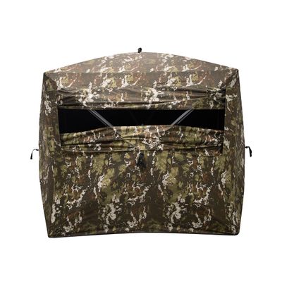 Barronett Blinds Wide Side 95, Portable Hunting Blind, Side-by-Side Hub Blind, Huge Interior, Panoramic Shooting Window, 2-Person, Crater Harvest, 75 x 79 x 95, WS95CH
