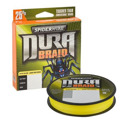 SpiderWire Braid 20lb DuraBraid, 150yd | 137m Fishing Line, Hi-Vis Yellow, 1 ct.
