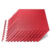 SQUATZ Thick Puzzle Exercise Mat, 10 Pcs EVA Foam Interlocking Tiles Protective Flooring for Gym Equipment and Cushion for Workouts, Durable Non-Skid Texture, Easy to Assemble, Red view 1