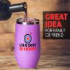 Archery Pink Edition Wine Tumbler 12oz - Go Archery A - Funny Gift For Archery Coach Athlete Hunt Target Shot Trainer Arrow Bow Sport view 2