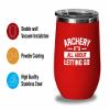 Archery Red Edition Wine Tumbler 12oz - Archery Letting Go - Funny Gift For Archery Coach Athlete Hunt Target Shot Trainer Arrow Bow Sport view 3