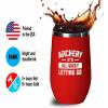 Archery Red Edition Wine Tumbler 12oz - Archery Letting Go - Funny Gift For Archery Coach Athlete Hunt Target Shot Trainer Arrow Bow Sport view 4
