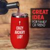 Archery Red Edition Wine Tumbler 12oz - Archery Lady B - Funny Gift For Archery Coach Athlete Hunt Target Shot Trainer Arrow Bow Sport view 2