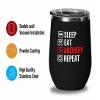 Archery Black Edition Wine Tumbler 12oz - Archery Repeat - Funny Gift For Archery Coach Athlete Hunt Target Shot Trainer Arrow Bow Sport view 3