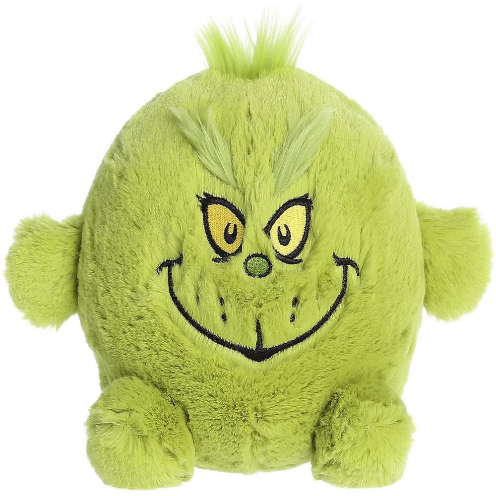 Aurora Whimsical Dr. Seuss Grinch Ball Stuffed Animal - Officially Licensed Plush for Imaginative Play - Perfect for Kids and Adults - Green 8 Inches