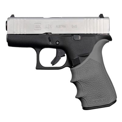 Hogue HandAll Beavertail Rubber Grip Sleeve for Glock 43X, 43X MOS, 48, Slate Grey - 18212