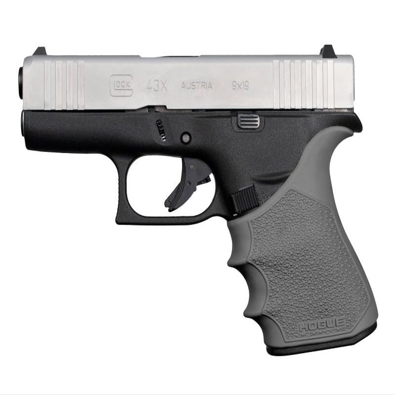Hogue HandAll Beavertail Rubber Grip Sleeve for Glock 43X, 43X MOS, 48, Slate Grey - 18212