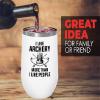 Archery White Edition Wine Tumbler 12oz - Like Archery More - Funny Gift For Archery Coach Athlete Hunt Target Shot Trainer Arrow Bow Sport view 2