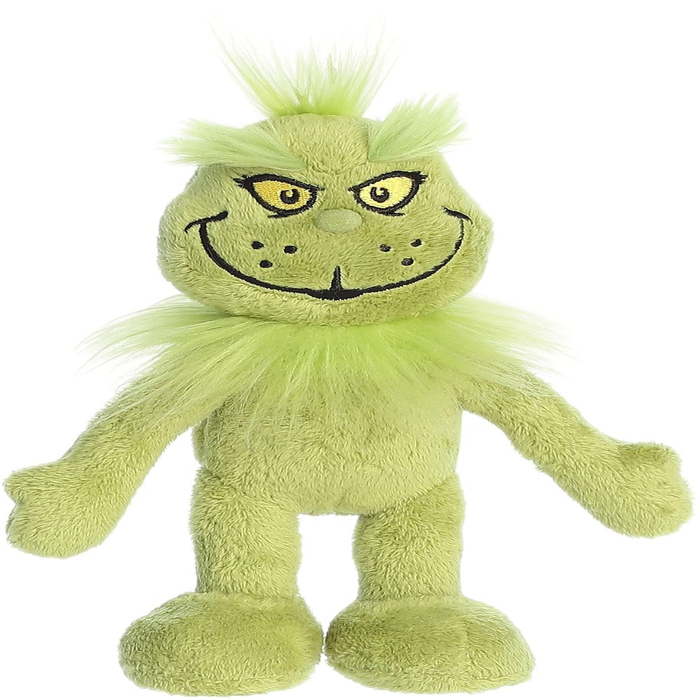 Aurora Whimsical Dr. Seuss Grinch Armature Stuffed Animal - Officially Licensed Plush for Imaginative Play - Perfect for Kids and Adults - Green 7 Inches