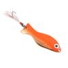 AL's Goldfish Lure Company Northern Edition Goldfish Fishing Spoons with 3/0 Single Hook and Hackle Feather. 1/2 oz. - 4" Overall Length, Gold Orange view 2