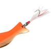 AL's Goldfish Lure Company Northern Edition Goldfish Fishing Spoons with 3/0 Single Hook and Hackle Feather. 1/2 oz. - 4" Overall Length, Gold Orange view 4