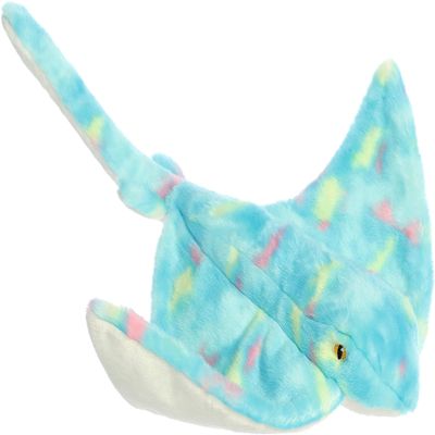 Aurora Adventurous Destination Nation Stingray Stuffed Animal - Global Exploration - Learning Fun - Aqua 19 Inches