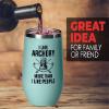 Archery Teal Edition Wine Tumbler 12oz - Like Archery More - Funny Gift For Archery Coach Athlete Hunt Target Shot Trainer Arrow Bow Sport view 2