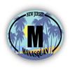M Manasquan New Jersey | Beach Landmark Stickers | Ocean, Sea, Lake, Sand, Surfing, Paddleboarding | Perfect for Cars, Windows, laptops, flasks, Water Bottles, Luggage view 1