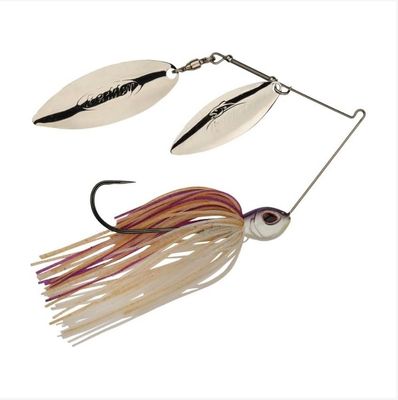 Berkley Power Blade Compact Fishing Spinnerbait, Purple Rain/Silver + Silver, 1/2 oz - Willow Willow